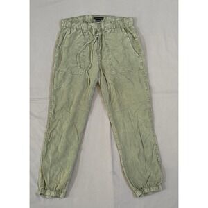 Sanctuary Womens Olive Green Utility Joggers Elastic Waist Drawstring Pants S